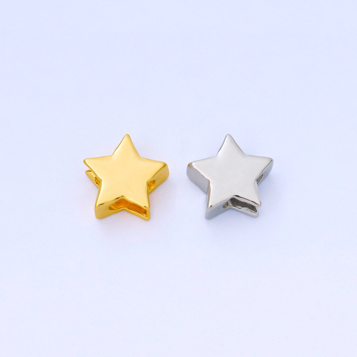 24K Gold Filled 13mm Personalized Cord Chubby Star Bead Spacer | B852 - DLUXCA