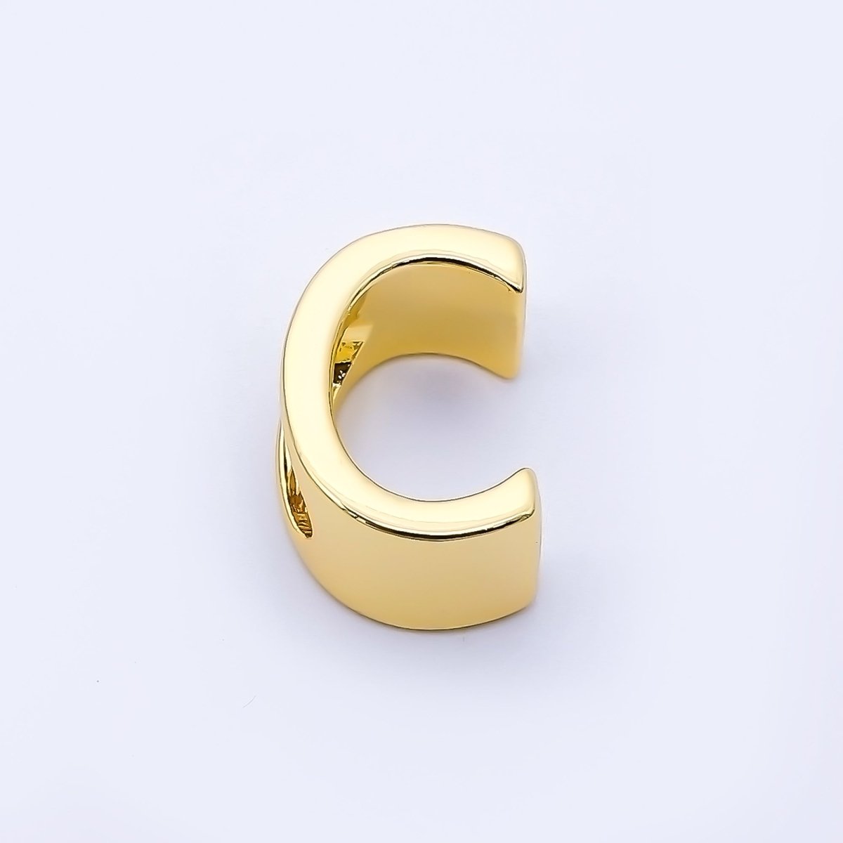24K Gold Filled 13mm Personalized Minimalist Initial Letter Alphabet Bead | AF131 - AF143 - DLUXCA