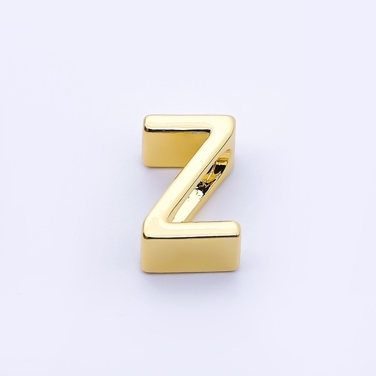 24K Gold Filled 13mm Personalized Minimalist Initial Letter Alphabet Bead | AF131 - AF143 - DLUXCA