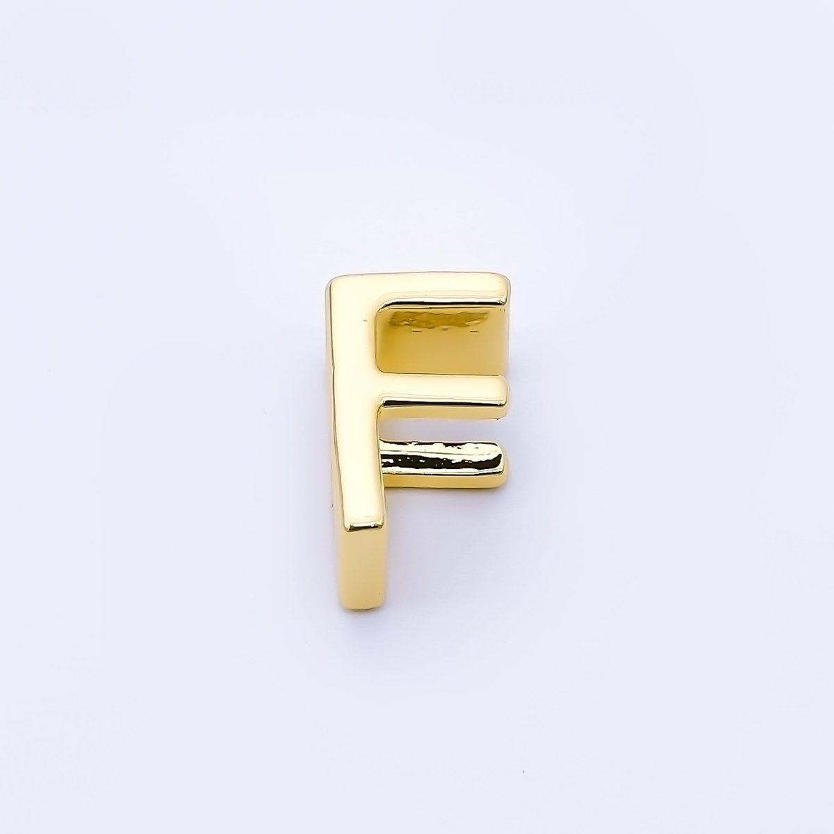 24K Gold Filled 13mm Personalized Minimalist Initial Letter Alphabet Bead | AF131 - AF143 - DLUXCA