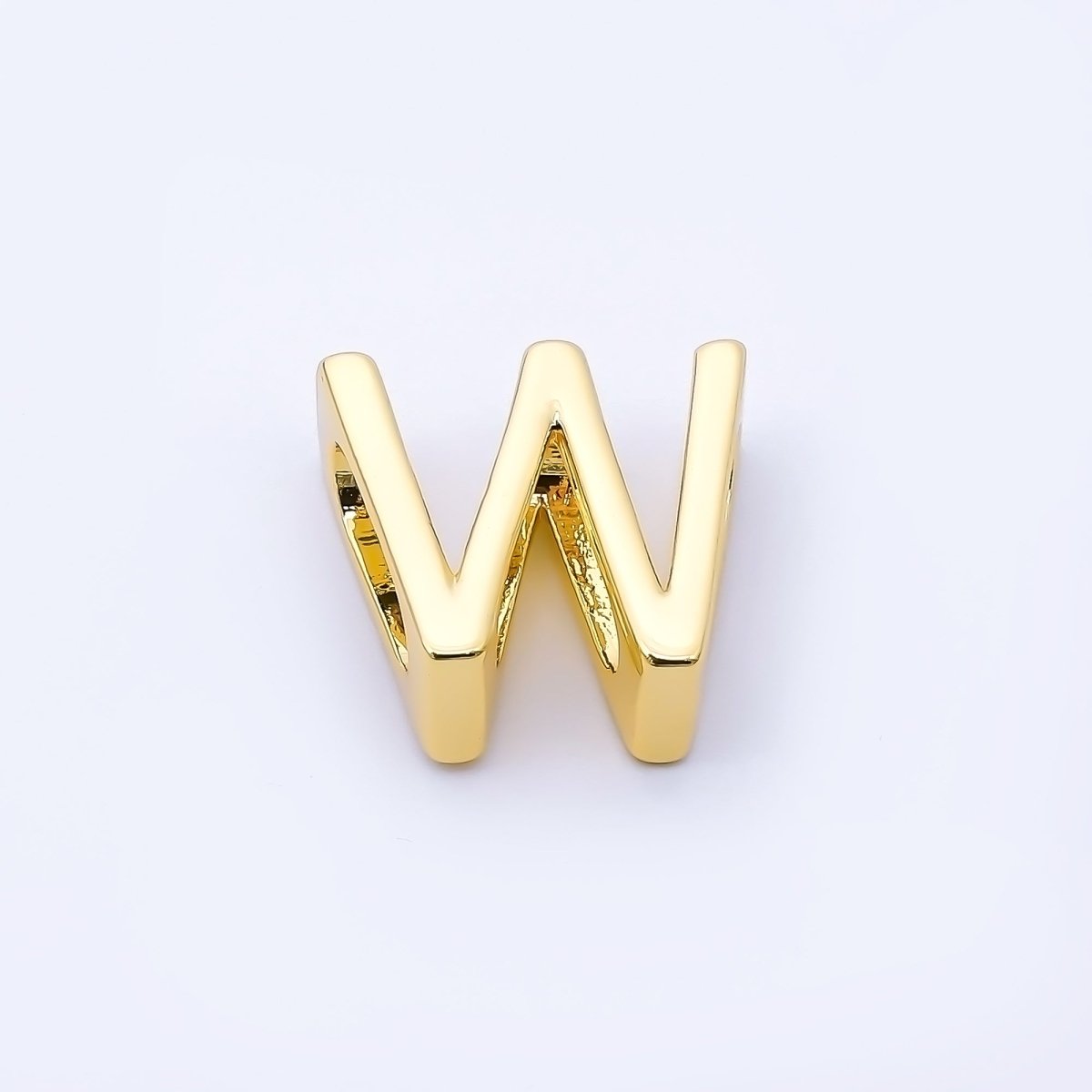 24K Gold Filled 13mm Personalized Minimalist Initial Letter Alphabet Bead | AF131 - AF143 - DLUXCA