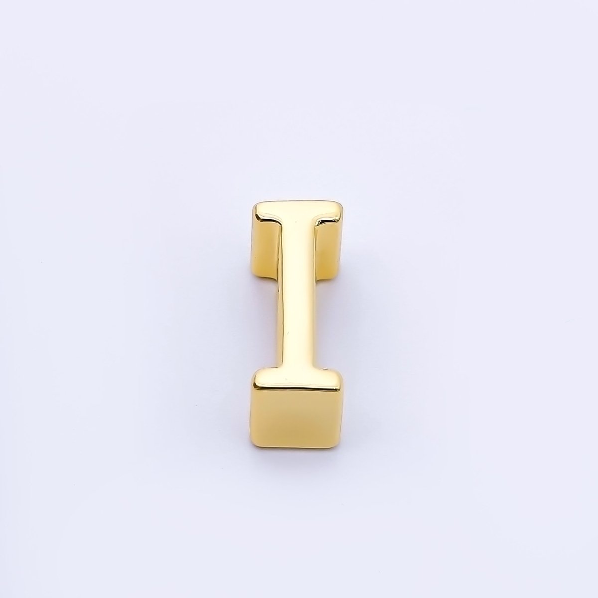 24K Gold Filled 13mm Personalized Minimalist Initial Letter Alphabet Bead | AF131 - AF143 - DLUXCA