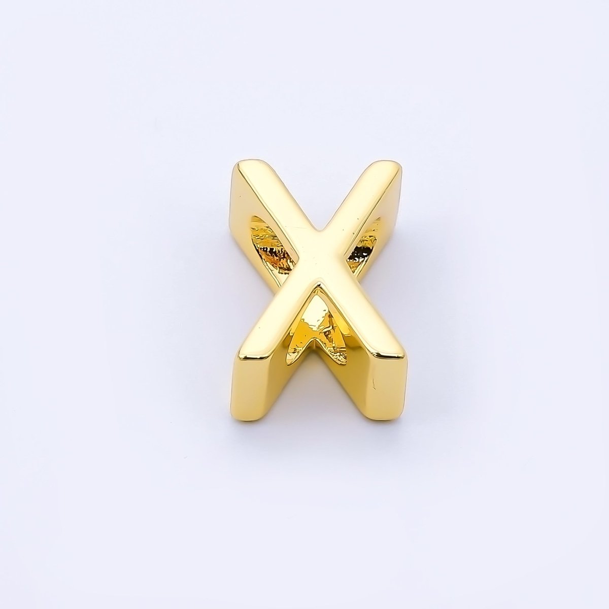 24K Gold Filled 13mm Personalized Minimalist Initial Letter Alphabet Bead | AF131 - AF143 - DLUXCA