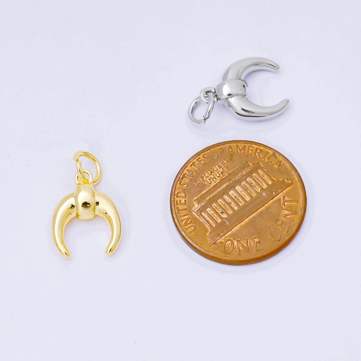 24K Gold Filled 13mm Tusk Charm in Gold & Silver | AF1255 - DLUXCA