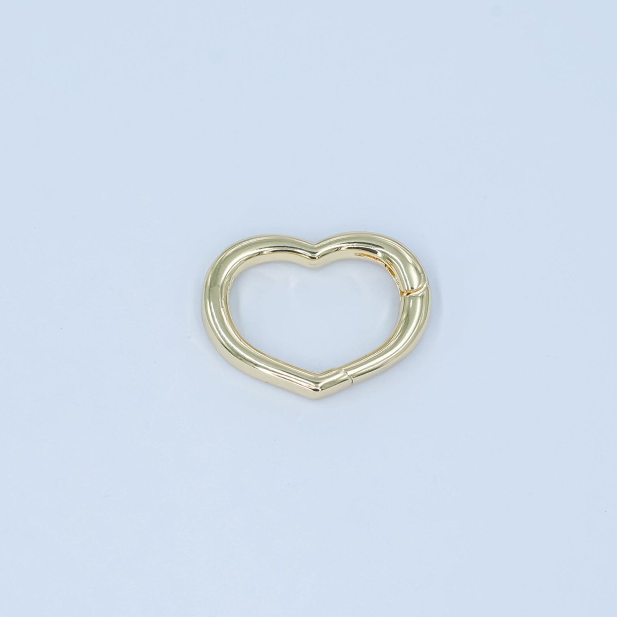 24K Gold Filled 14.8mm Minimalist Heart Push Gate Finding in Gold & Silver | Z1136 - DLUXCA