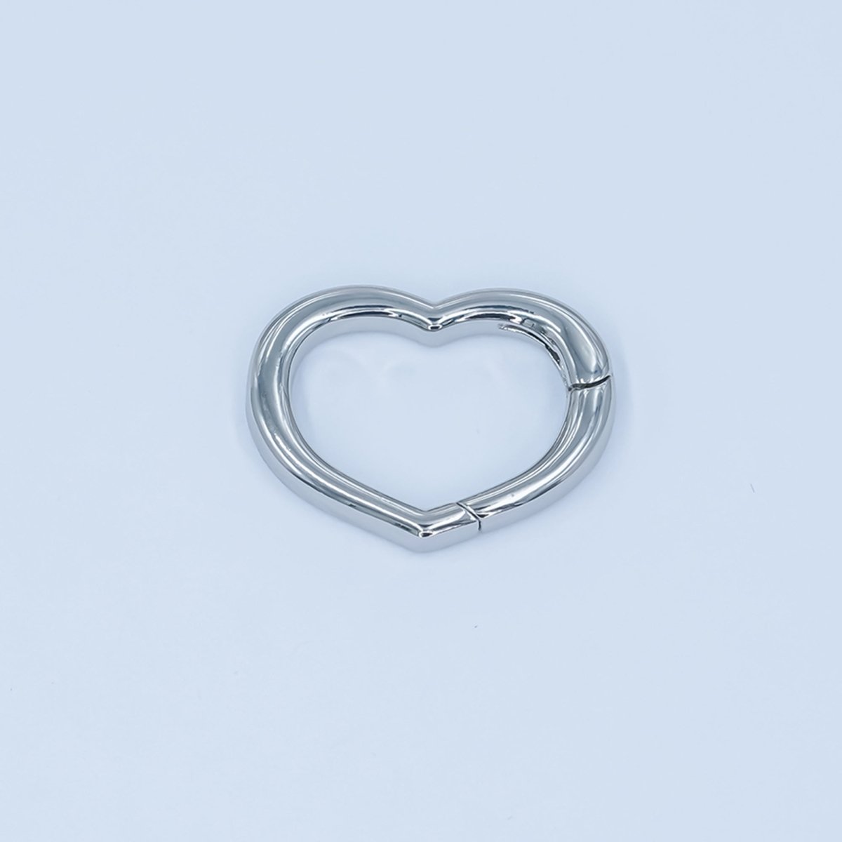 24K Gold Filled 14.8mm Minimalist Heart Push Gate Finding in Gold & Silver | Z1136 - DLUXCA