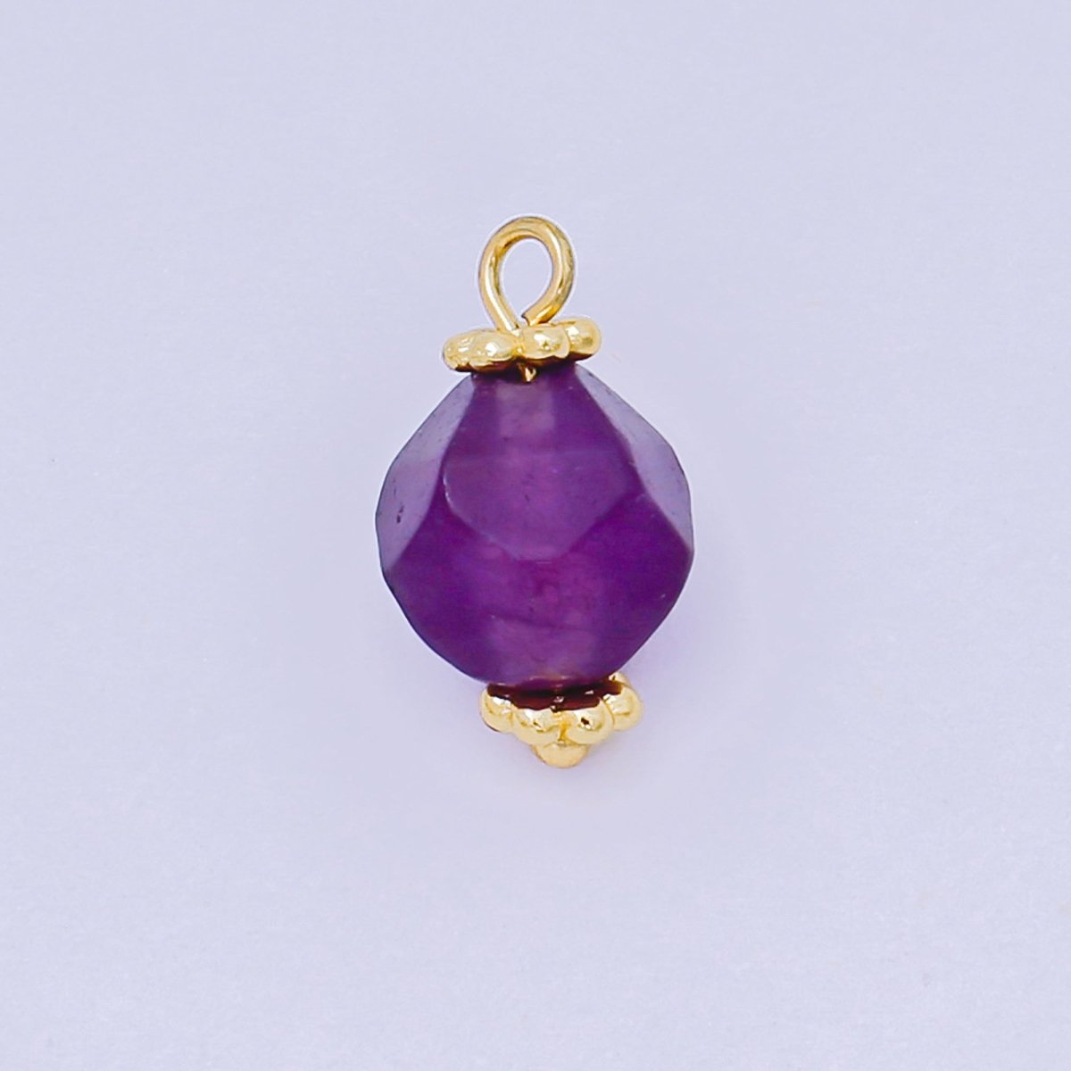 24K Gold Filled 14mm Acrylic Art Mystical Round Charm in Purple, Black, & Blue | AH - 659 AH - 660 - DLUXCA