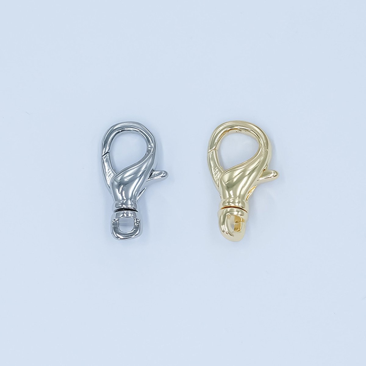24K Gold Filled 14mm Lobster Clasps Closure Swivel Finding in Gold & Silver | Z1137 - DLUXCA