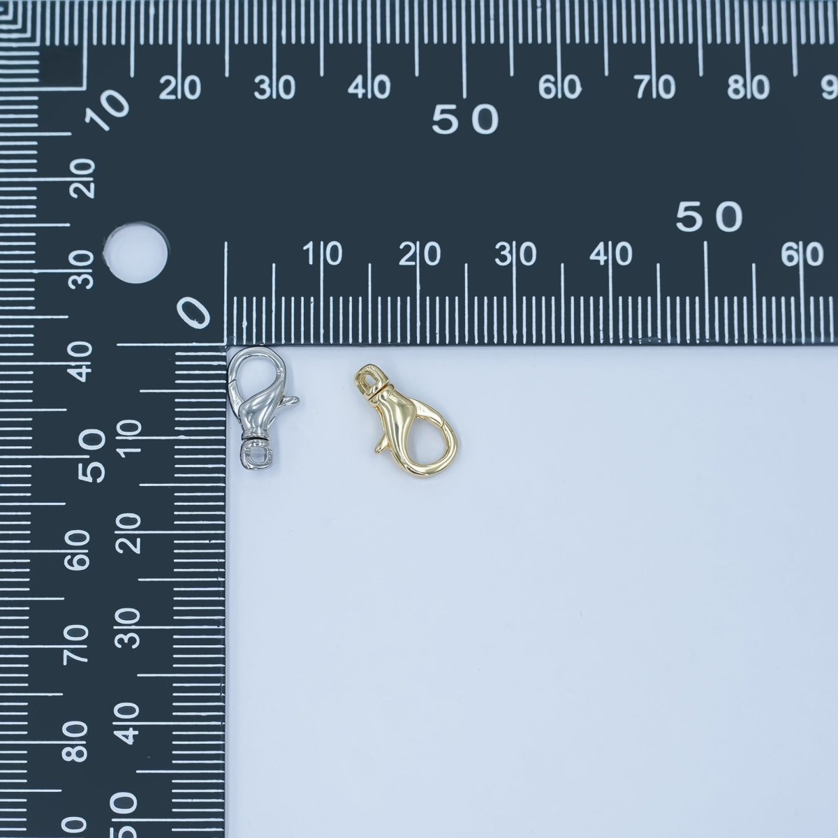 24K Gold Filled 14mm Lobster Clasps Closure Swivel Finding in Gold & Silver | Z1137 - DLUXCA