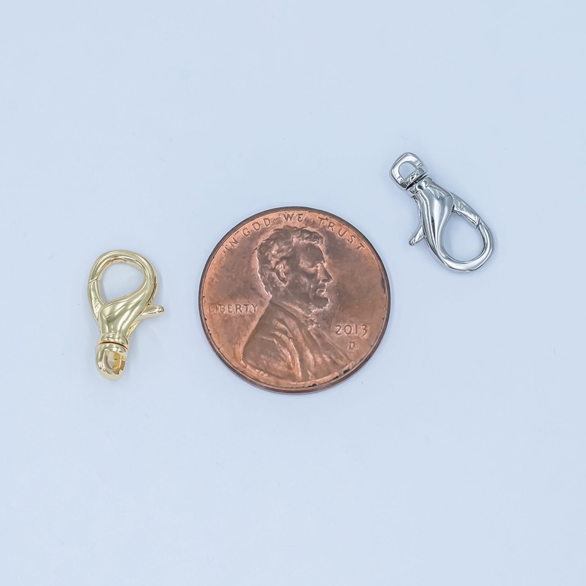 24K Gold Filled 14mm Lobster Clasps Closure Swivel Finding in Gold & Silver | Z1137 - DLUXCA