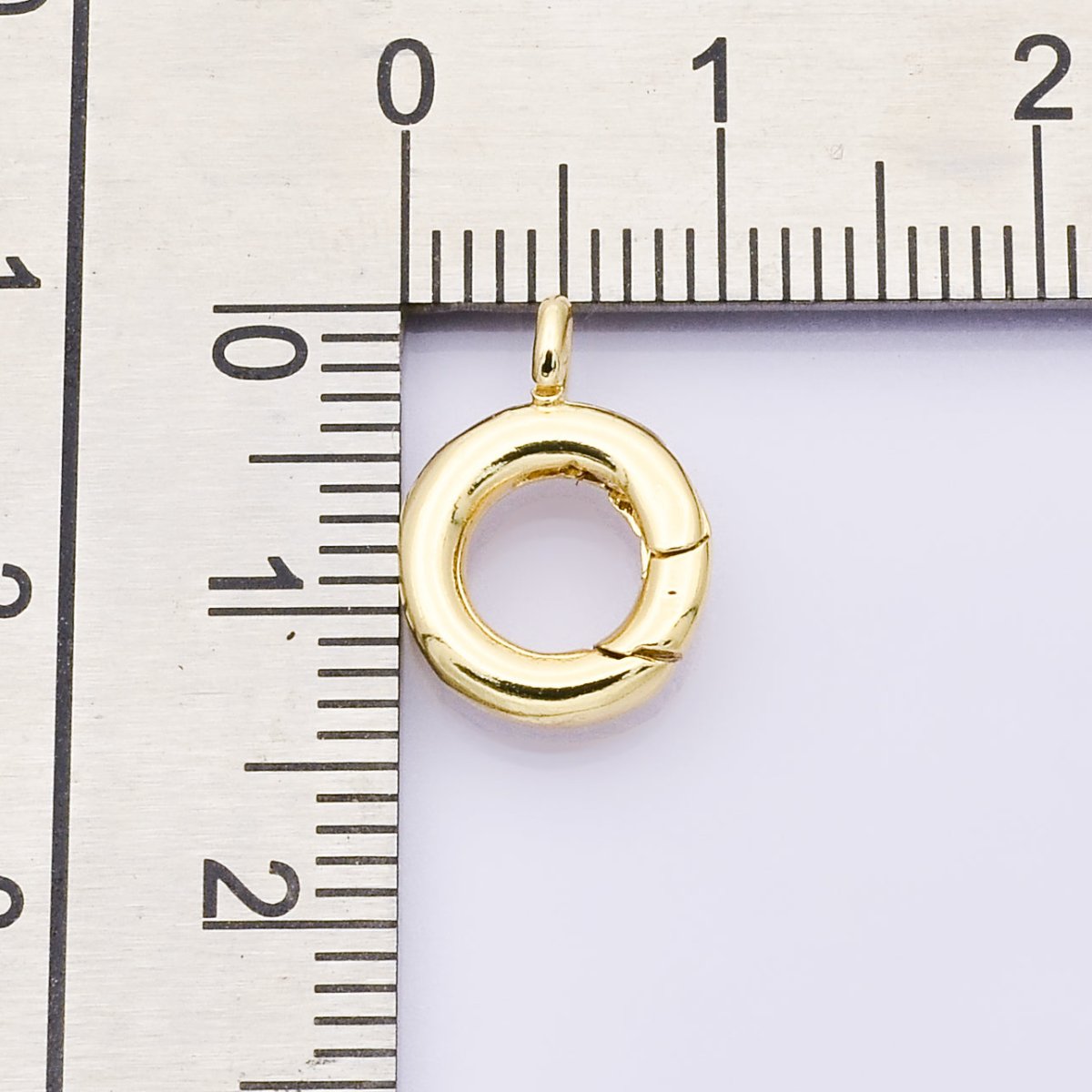 24K Gold Filled 14mm Oval Push Gate Clasps Charm Holder Enhancer Findings | Findings-00040 - DLUXCA