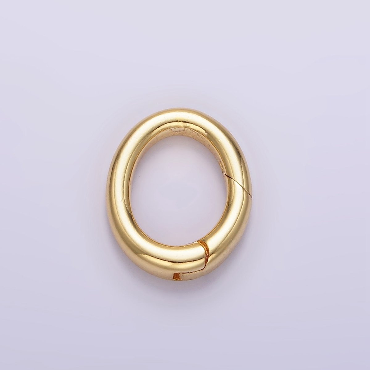 24K Gold Filled 14mm Oval Push Spring Gate Findings in Gold & Silver | Z798 - DLUXCA