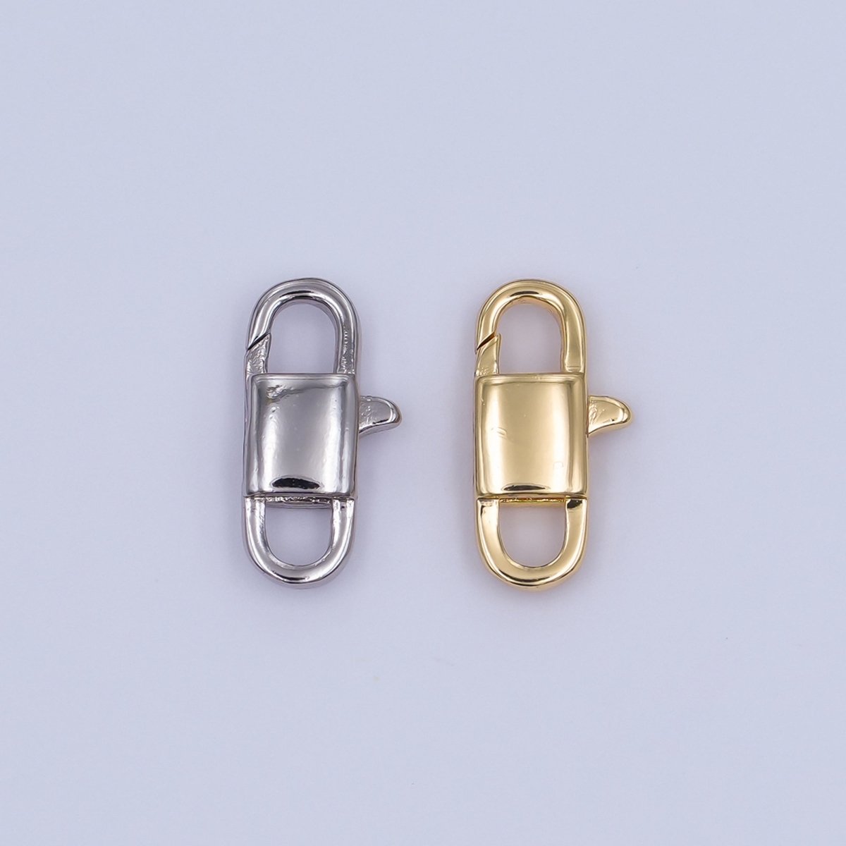 24K Gold Filled 14mm Rectangle Lobster Clasps Closure Findings | Z902 - DLUXCA