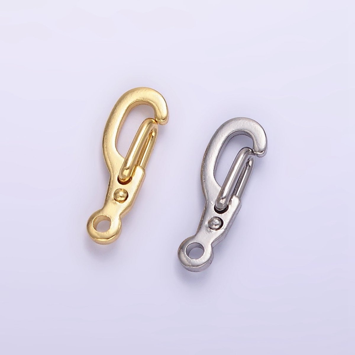 24K Gold Filled 14mm Snap Hook Closure Findings in Gold & Silver | Z801 - DLUXCA