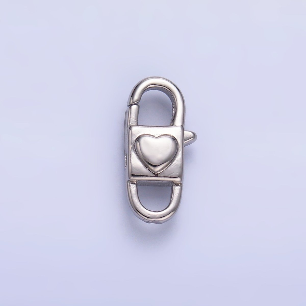 24K Gold Filled 15.5mm, 12.5mm Heart Oblong Lobster Clasps Closure Findings in Gold & Silver | Z1081 Z1082 - DLUXCA