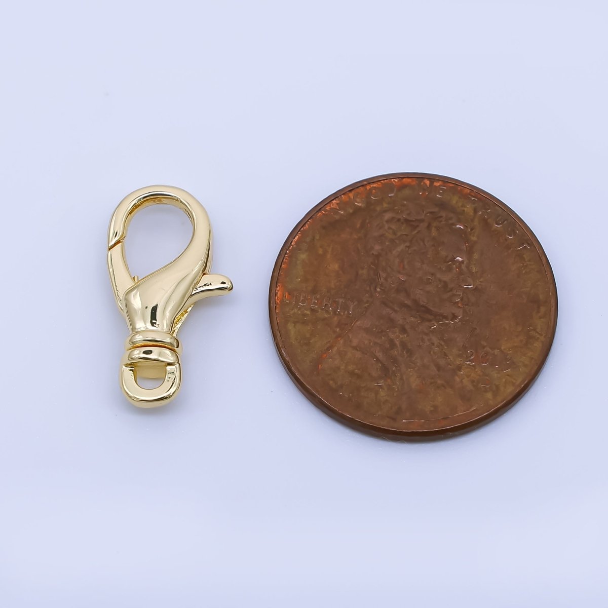 24K Gold Filled 15.6mm Lobster Clasp Charm Finding | Z1352 - DLUXCA