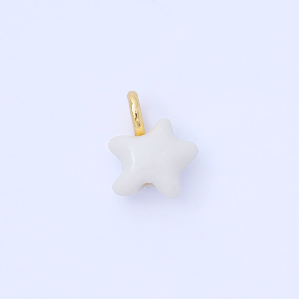 24K Gold Filled 15mm Handmade Ceramic Celestial Star Drop Charm | AF1532 - AF1539 - DLUXCA