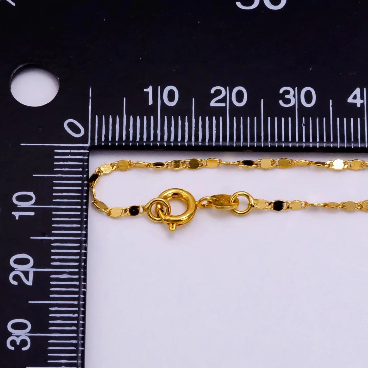 24K Gold Filled 1.5mm Mariner Scroll Link Minimalist 24 Inch Layering Necklace | WA - 2322 Clearance Pricing - DLUXCA