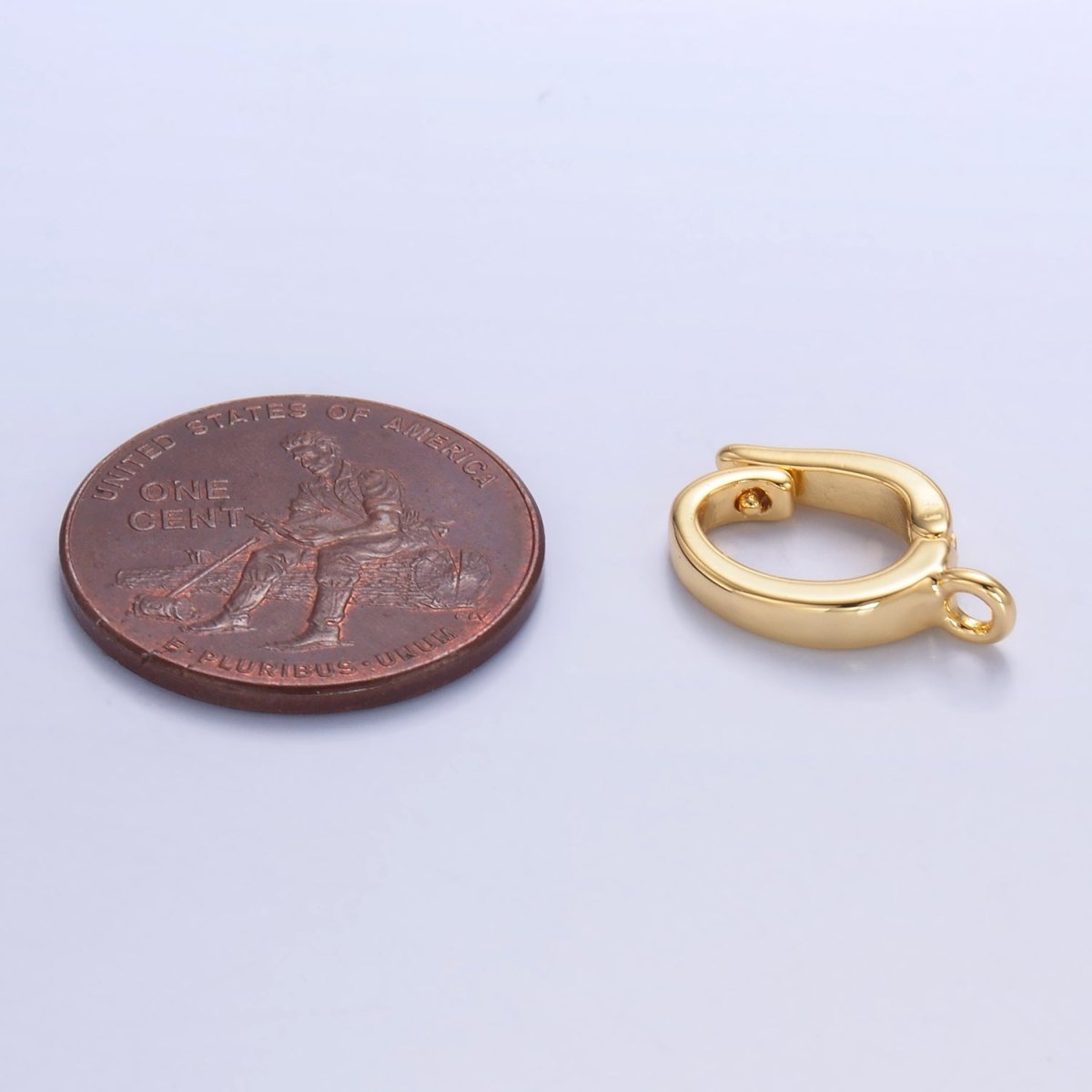 24K Gold Filled 15mm Minimalist Pull Snap Latch Bail Findings in Gold & Silver | Z1046 - DLUXCA