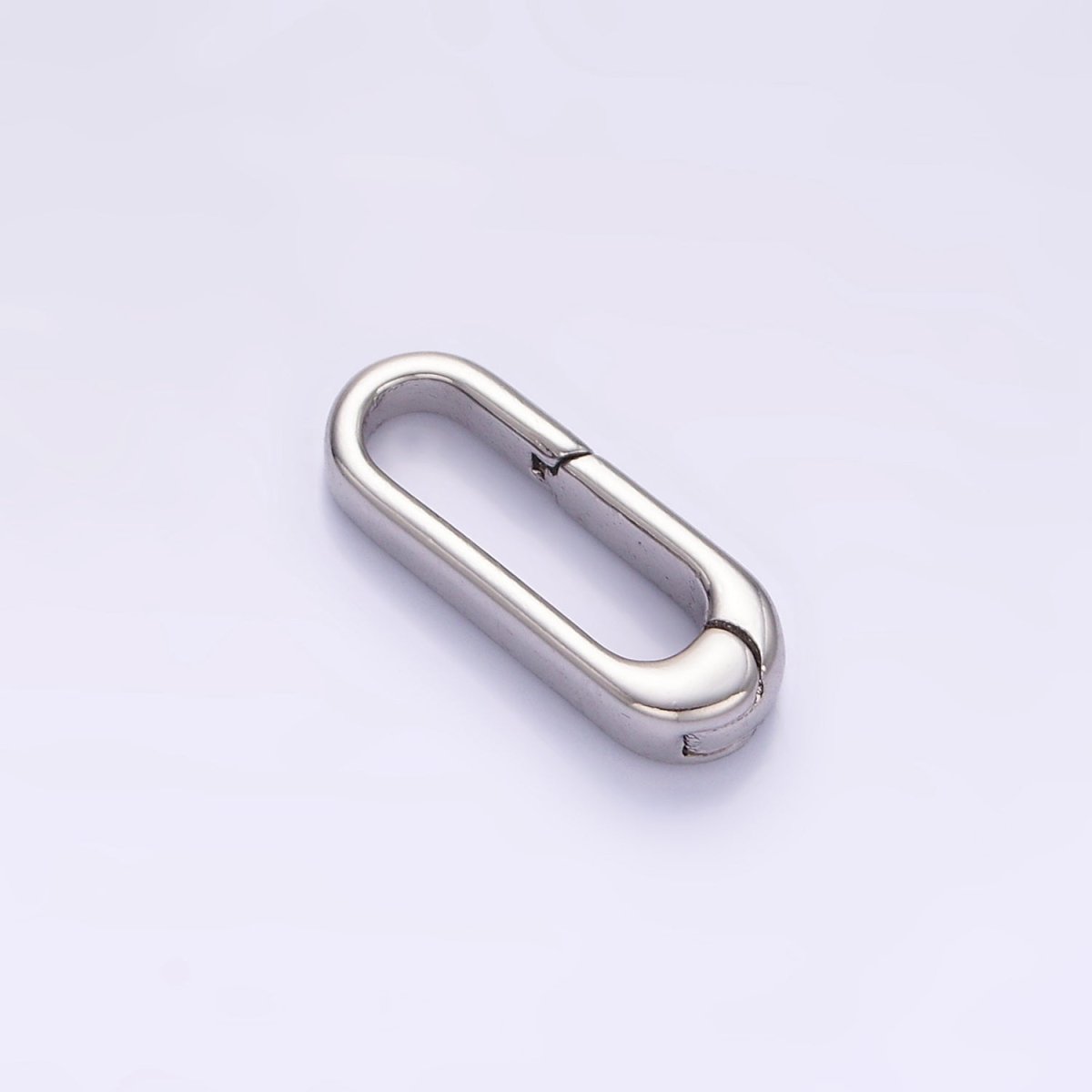 24K Gold Filled 15mm Oblong Push Spring Gate Findings in Gold & Silver | Z804 - DLUXCA