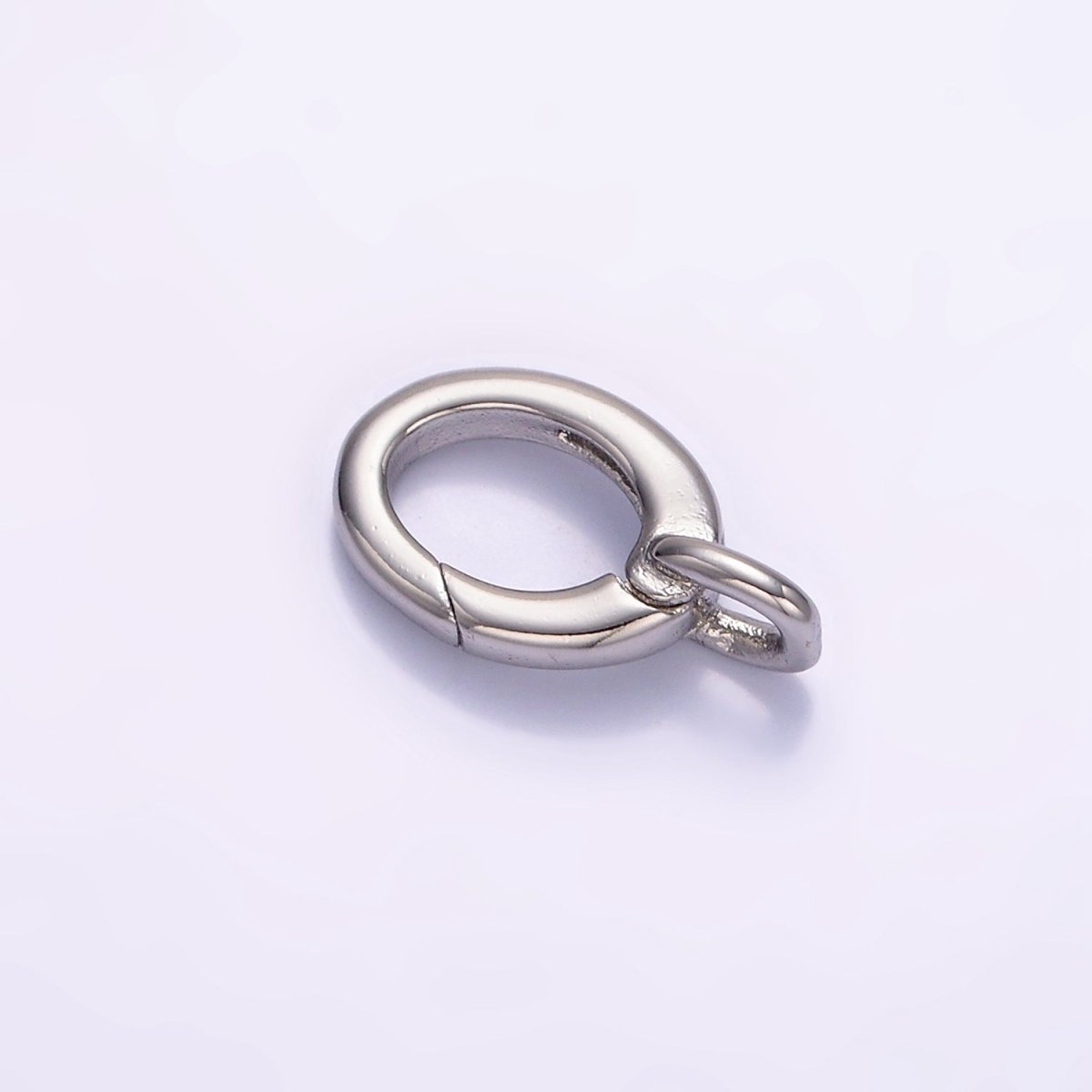 24K Gold Filled 15mm Oval Push Gate Enhancer Findings in Gold & Silver | Z808 - DLUXCA