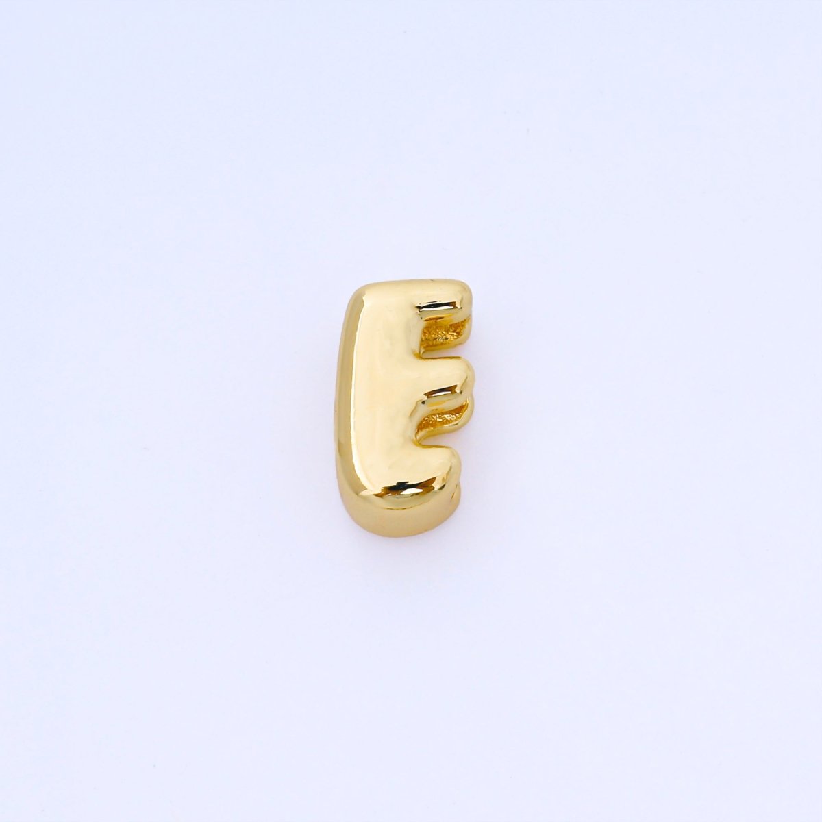 24K Gold Filled 15mm Personalized Chubby Bubble Initial Letter Alphabet Bead | AF079 - AF091 - DLUXCA