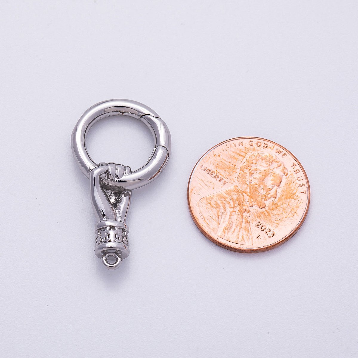 24K Gold Filled 15mm Push Gate Hand Fist Gesture Findings | Z875 - DLUXCA