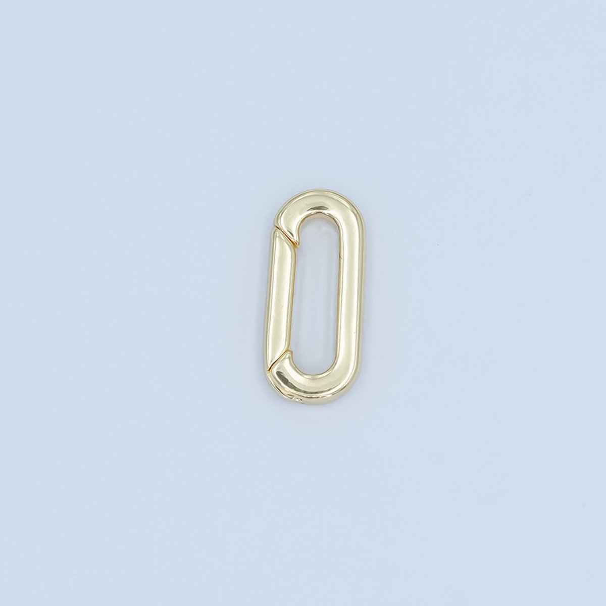 24K Gold Filled 15mm Push Gate Oblong Finding in Gold & Silver | Z1096 - DLUXCA