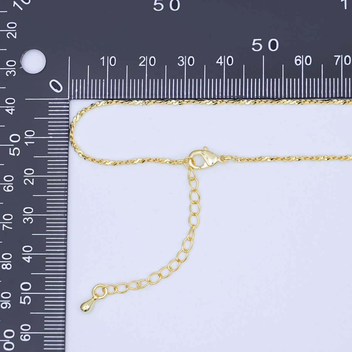 24K Gold Filled 1.5mm S - Link 16 Inch Chain Necklace | WA - 3226 - DLUXCA