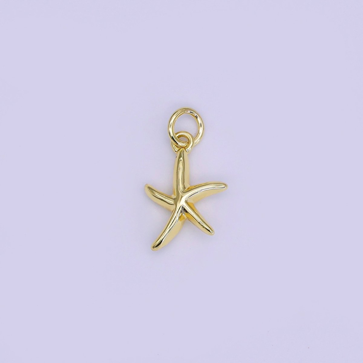 24K Gold Filled 15mm Twinkle Seastar Starfish Charm | AJ314 - DLUXCA