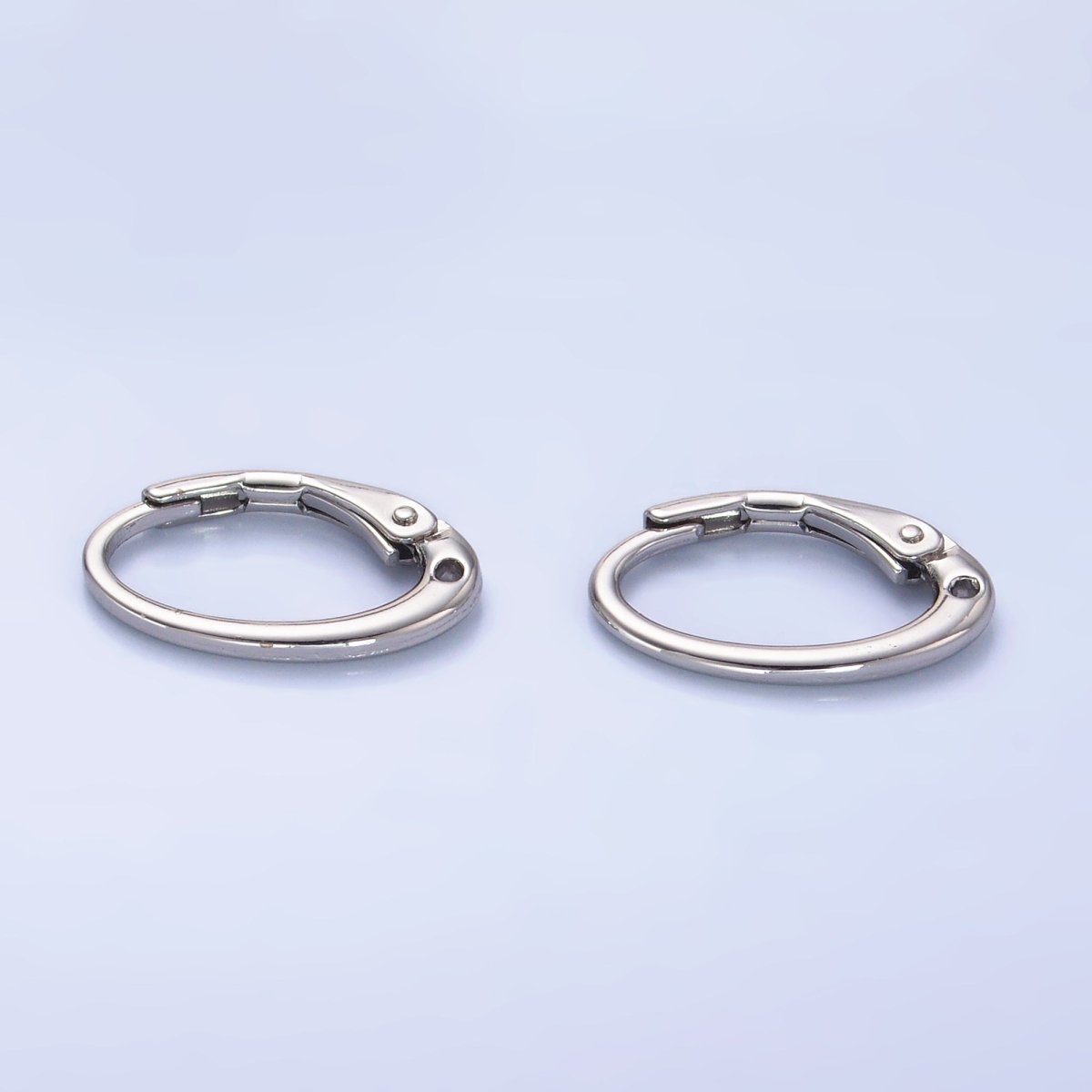 24K Gold Filled 15mm Vintage Minimalist Huggie Earrings Findings in Gold & Silver | Z1089 - DLUXCA