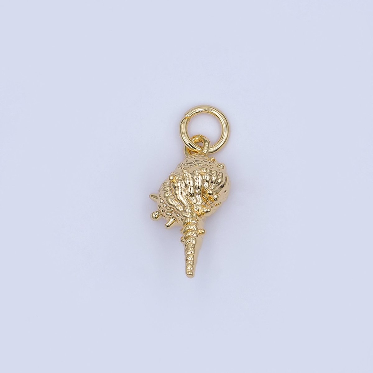 24K Gold Filled 16.5mm Conch Sea Shell Charm in Gold & Silver | AF477 - DLUXCA