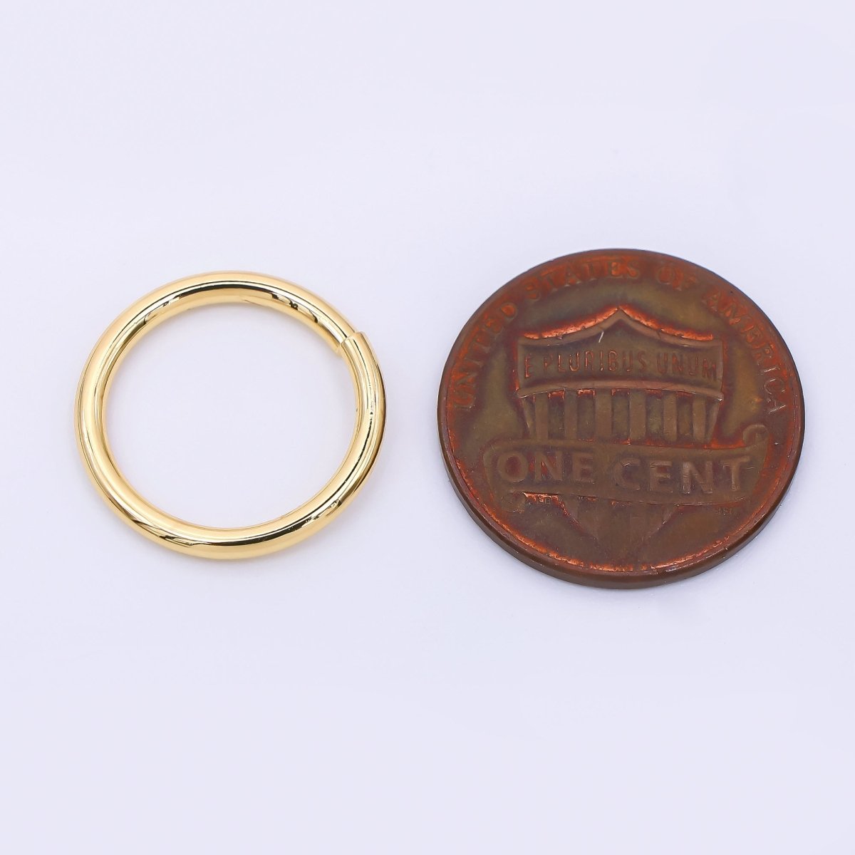 24K Gold Filled 16mm Classic Simple Round Jumpring Findings in Gold & Silver | SP1638 - DLUXCA