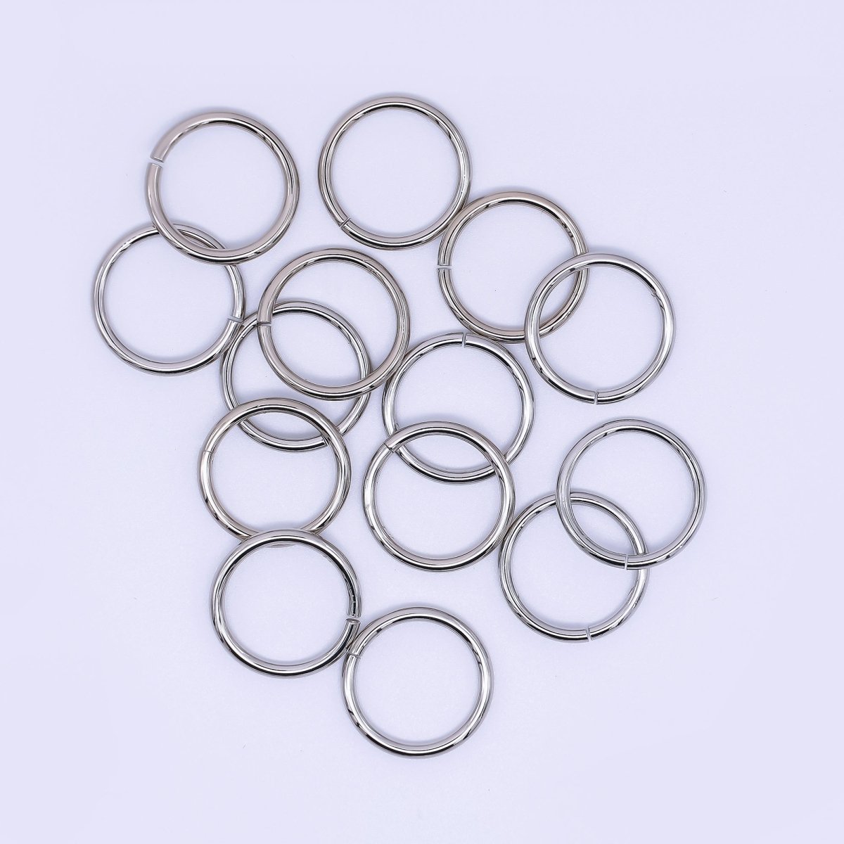 24K Gold Filled 16mm Classic Simple Round Jumpring Findings in Gold & Silver | SP1638 - DLUXCA