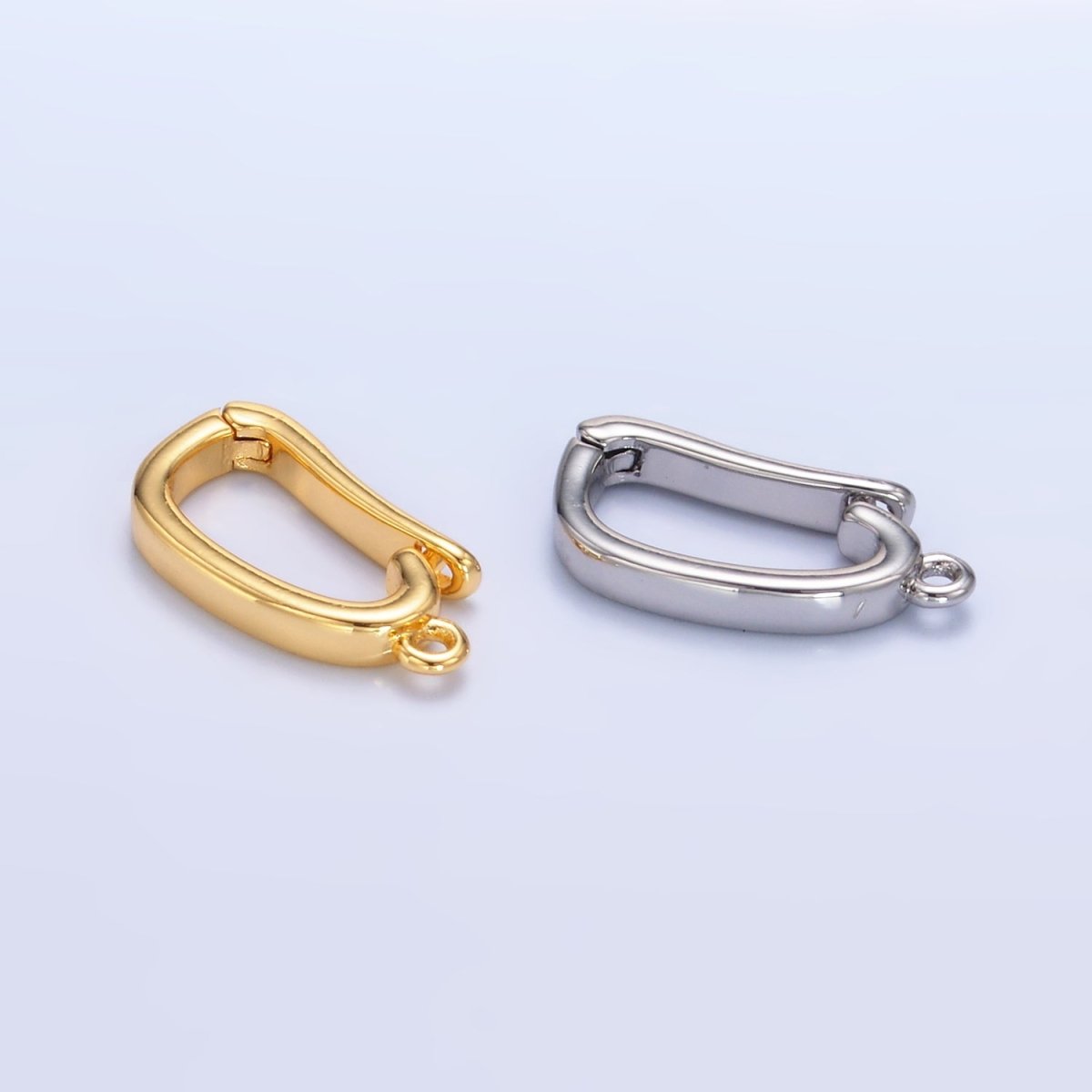 24K Gold Filled 16mm Minimalist Snap Latch Bail Finding in Gold & Silver | Z1083 - DLUXCA