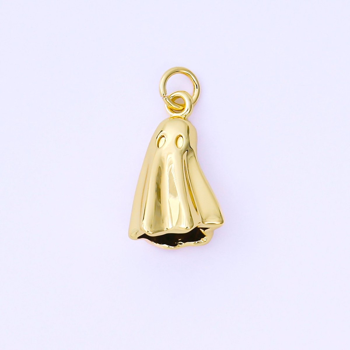 24K Gold Filled 17.5mm Multidimensional 3D Floating Ghost Charm | AF1291 - DLUXCA