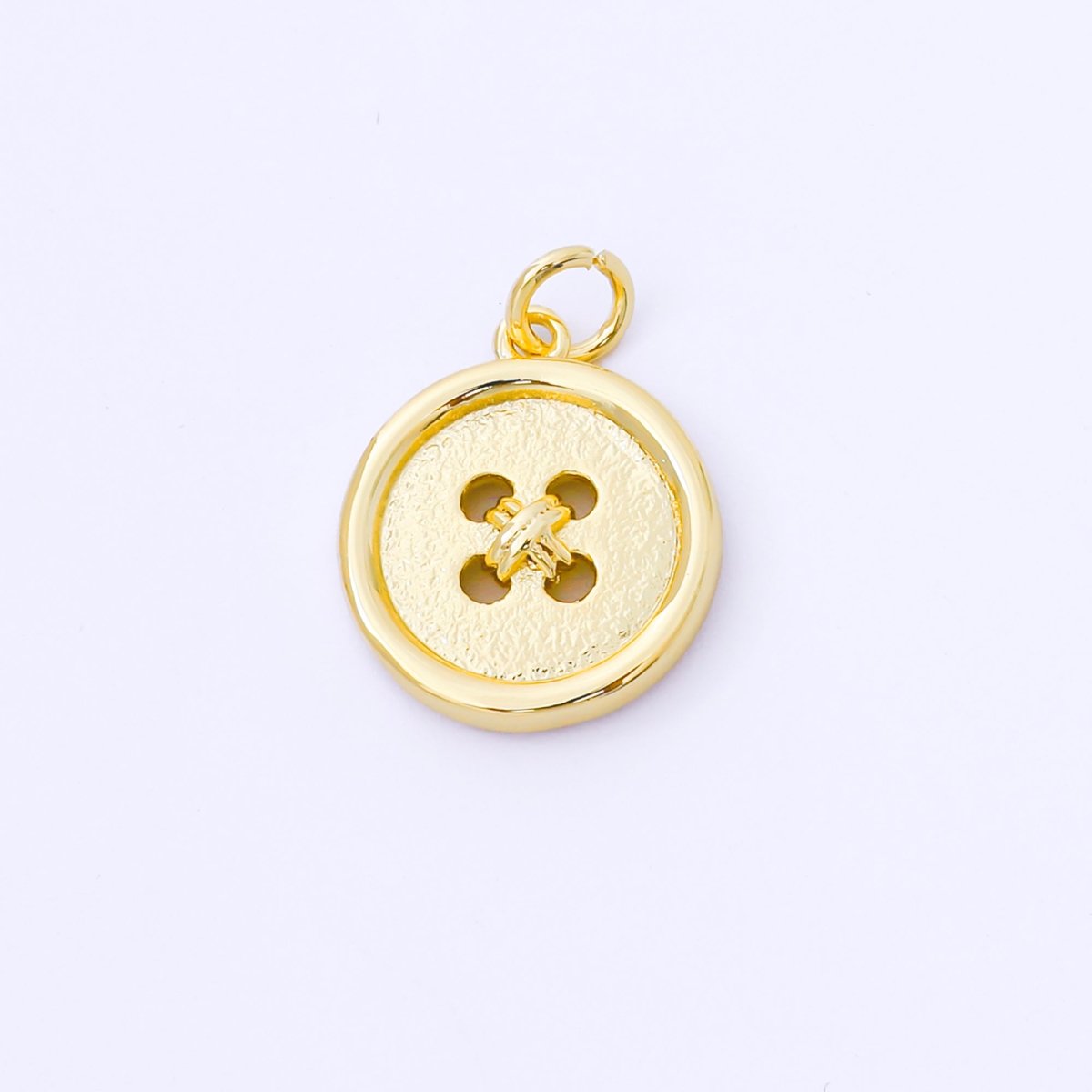 24K Gold Filled 17mm Clothes Buttons Charm in Gold & Silver | AF1548 - DLUXCA