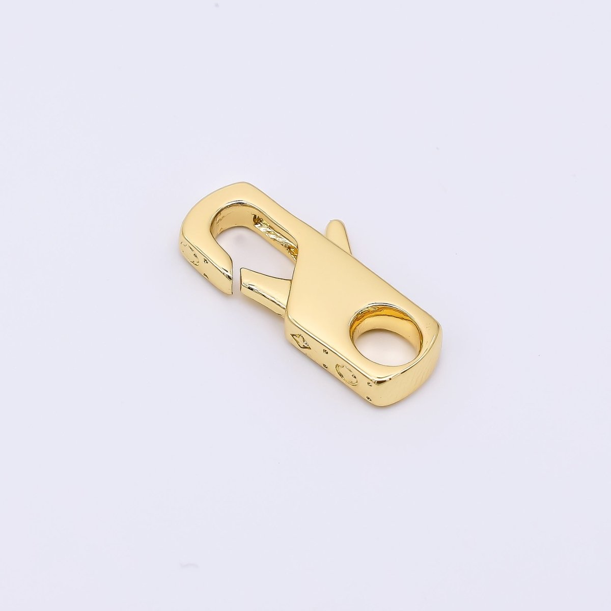 24K Gold Filled 17mm Flat Boxy Lobster Closure Finding | Z - 1307 - DLUXCA