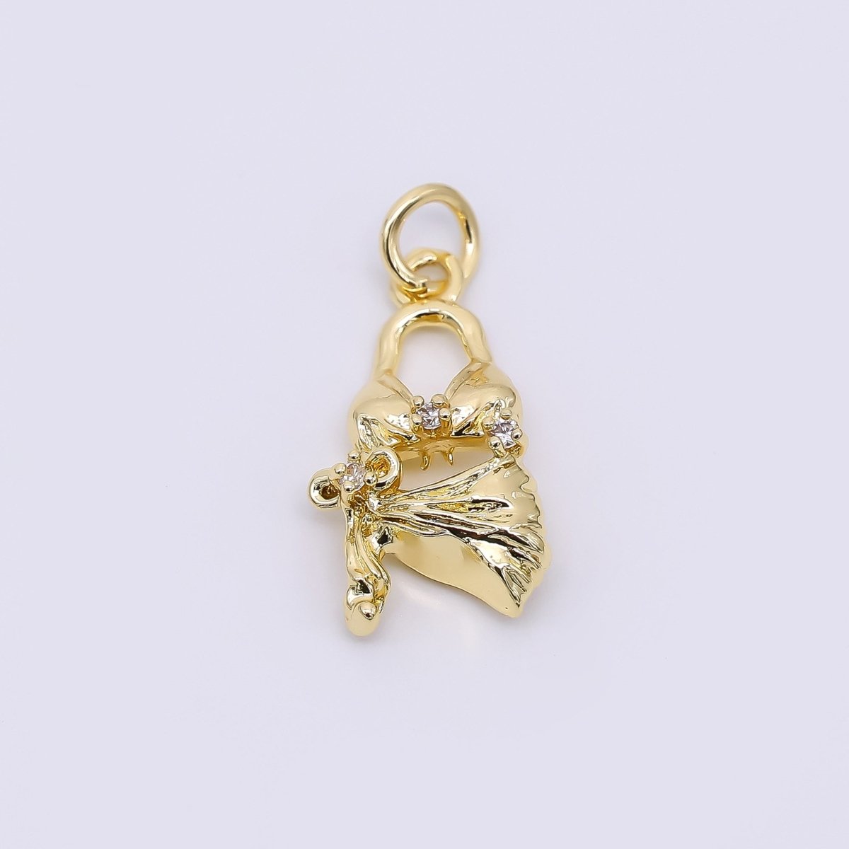 24K Gold Filled 18.5mm Sexy Gorgeous Bikini Charm in Gold & Silver | AH - 551 - DLUXCA