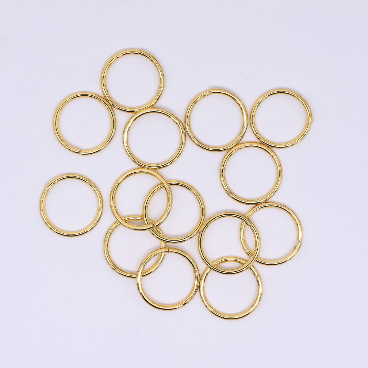 24K Gold Filled 18mm Big Circle Round Jumpring Findings in Gold & Silver | SP1639 - DLUXCA