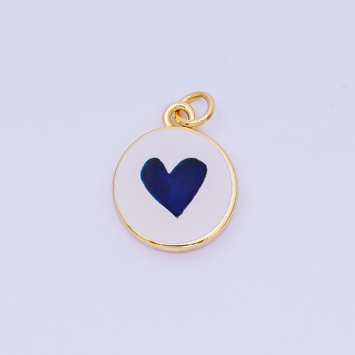 24K Gold Filled 18mm Enamel Art Beach Theme Charm in Palm Tree, Crab, Heart, Lemon, Crab, Sea Shell and Ribbon Bow | AJ - 515 AJ - 517 AJ - 519 AJ - 521 AJ - 531 AJ - 538 AJ - 541 AJ - 542 AJ - 543 AJ - 548 - DLUXCA