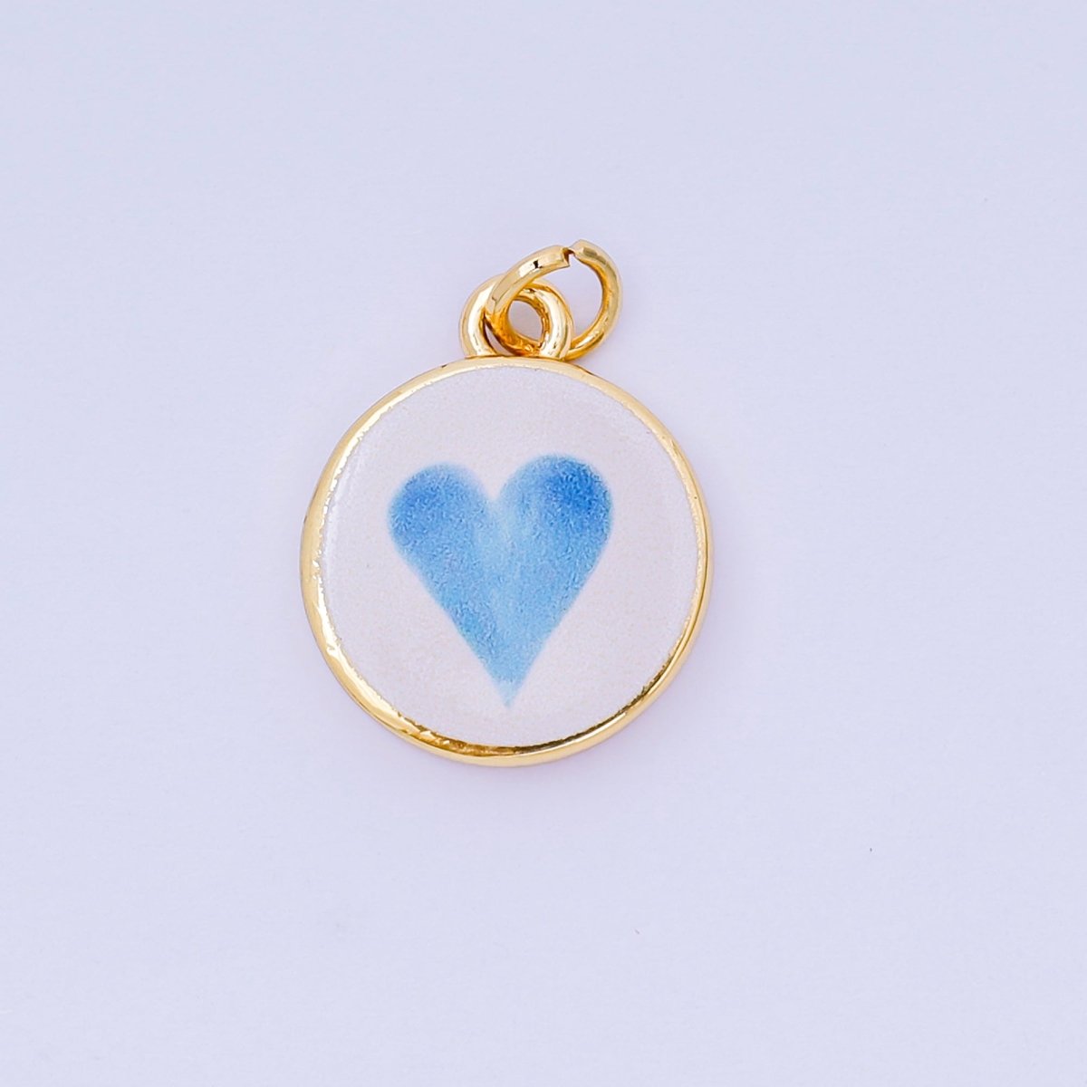 24K Gold Filled 18mm Enamel Art Beach Theme Charm in Palm Tree, Crab, Heart, Lemon, Crab, Sea Shell and Ribbon Bow | AJ - 515 AJ - 517 AJ - 519 AJ - 521 AJ - 531 AJ - 538 AJ - 541 AJ - 542 AJ - 543 AJ - 548 - DLUXCA