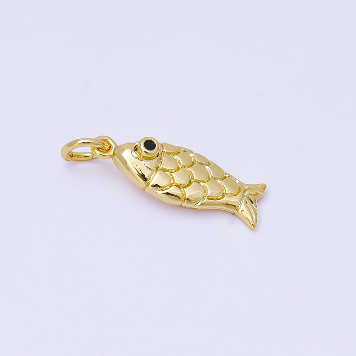 24K Gold Filled 19mm Red, Gold Koi Sardine Fish Charm | AF1286 - DLUXCA