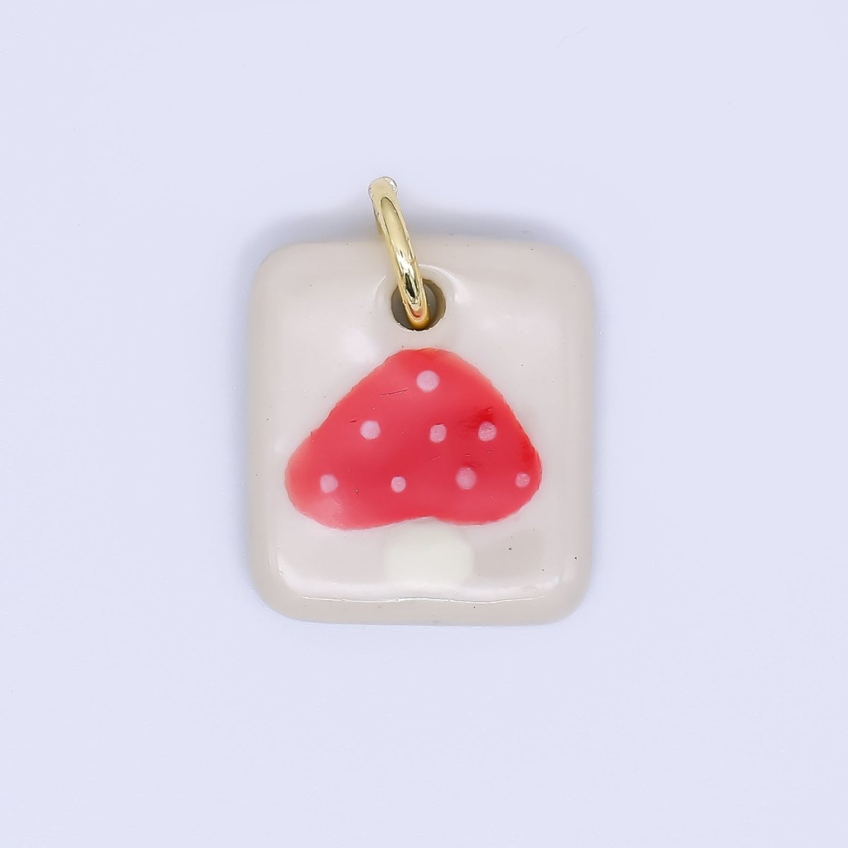 24K Gold Filled 20mm Dog, Fuit, Bear Ceramic Art Tile Charm | N386 N397 N398 N402 N444 N465 N518 N536 N559 N578 N585 N603 N627 N632 N640 N657 N660 N677 N678 N689 N691 - DLUXCA