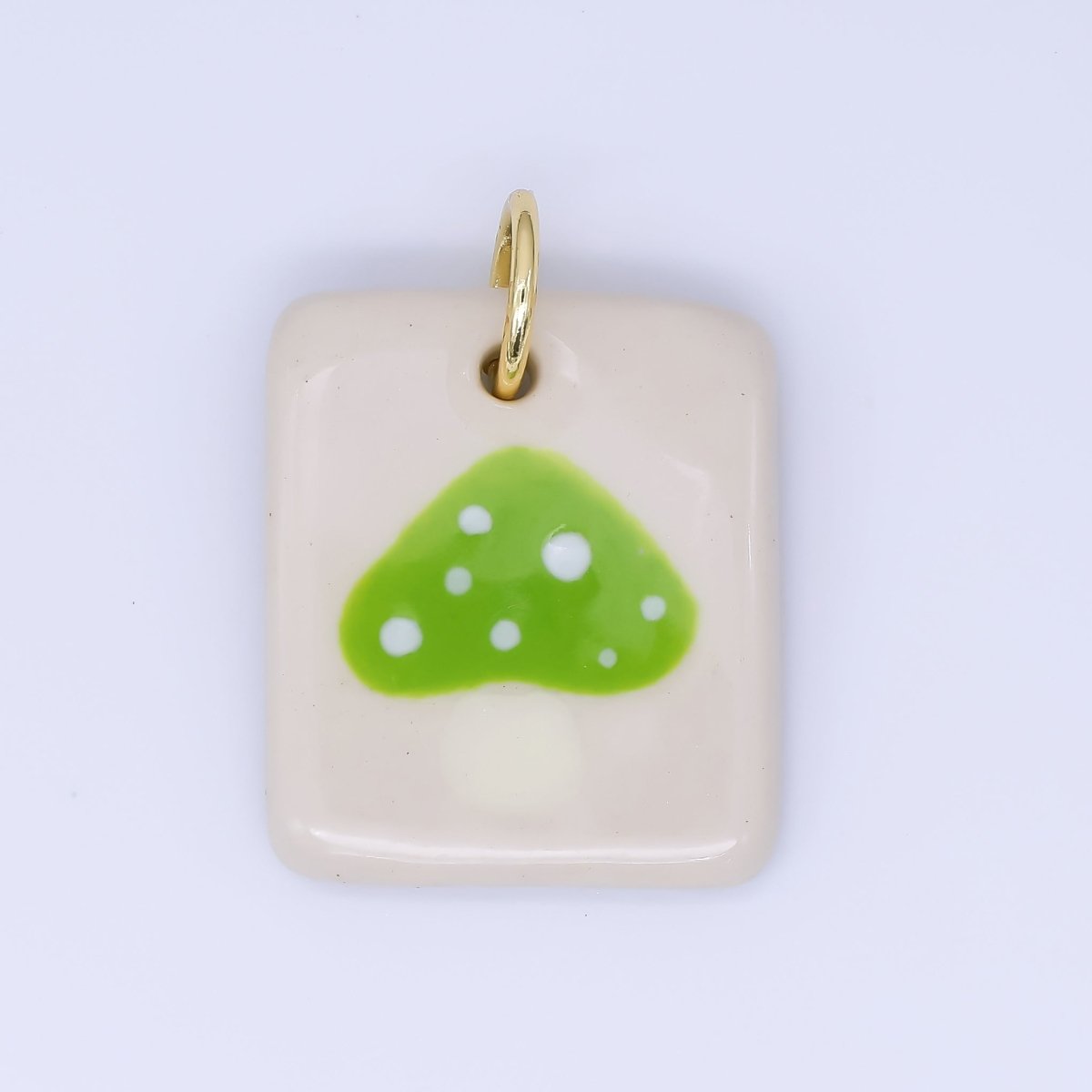 24K Gold Filled 20mm Dog, Fuit, Bear Ceramic Art Tile Charm | N386 N397 N398 N402 N444 N465 N518 N536 N559 N578 N585 N603 N627 N632 N640 N657 N660 N677 N678 N689 N691 - DLUXCA