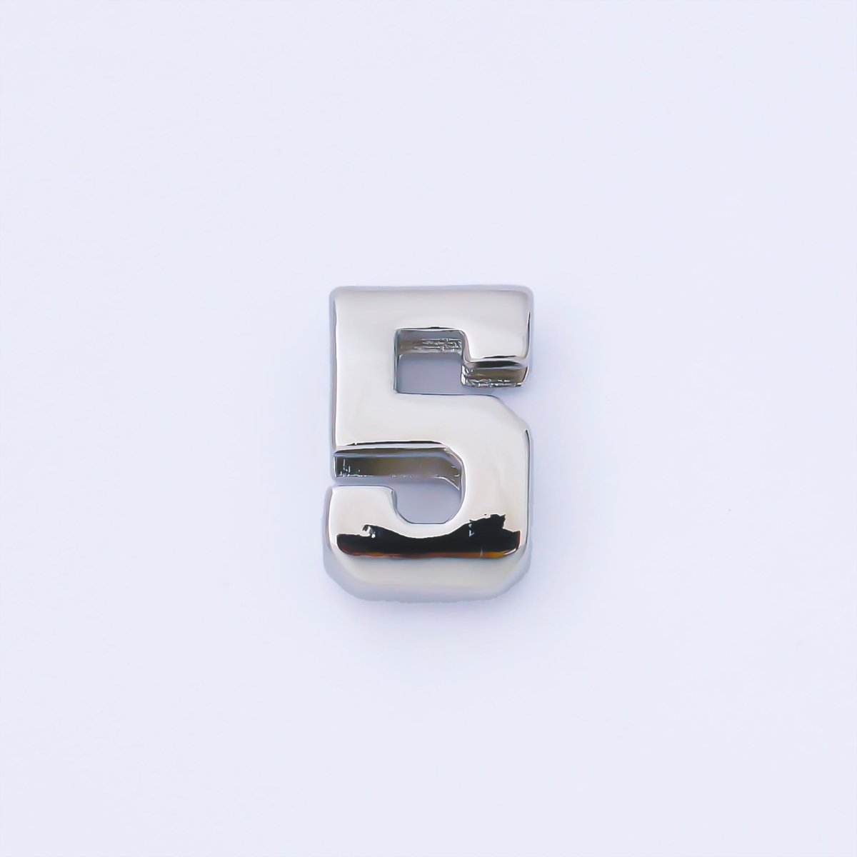 24K Gold Filled 20mm Minimalist Sport Number 0 - 9 Numerology Bead in Silver & Gold | B489 - B850 - DLUXCA