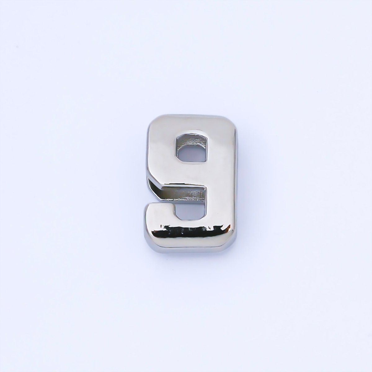 24K Gold Filled 20mm Minimalist Sport Number 0 - 9 Numerology Bead in Silver & Gold | B489 - B850 - DLUXCA