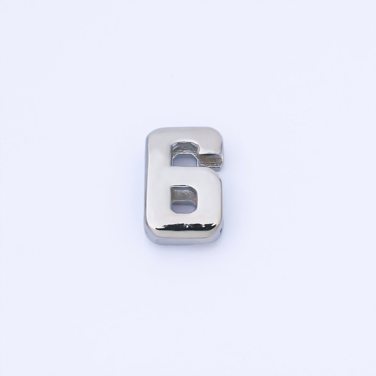 24K Gold Filled 20mm Minimalist Sport Number 0 - 9 Numerology Bead in Silver & Gold | B489 - B850 - DLUXCA