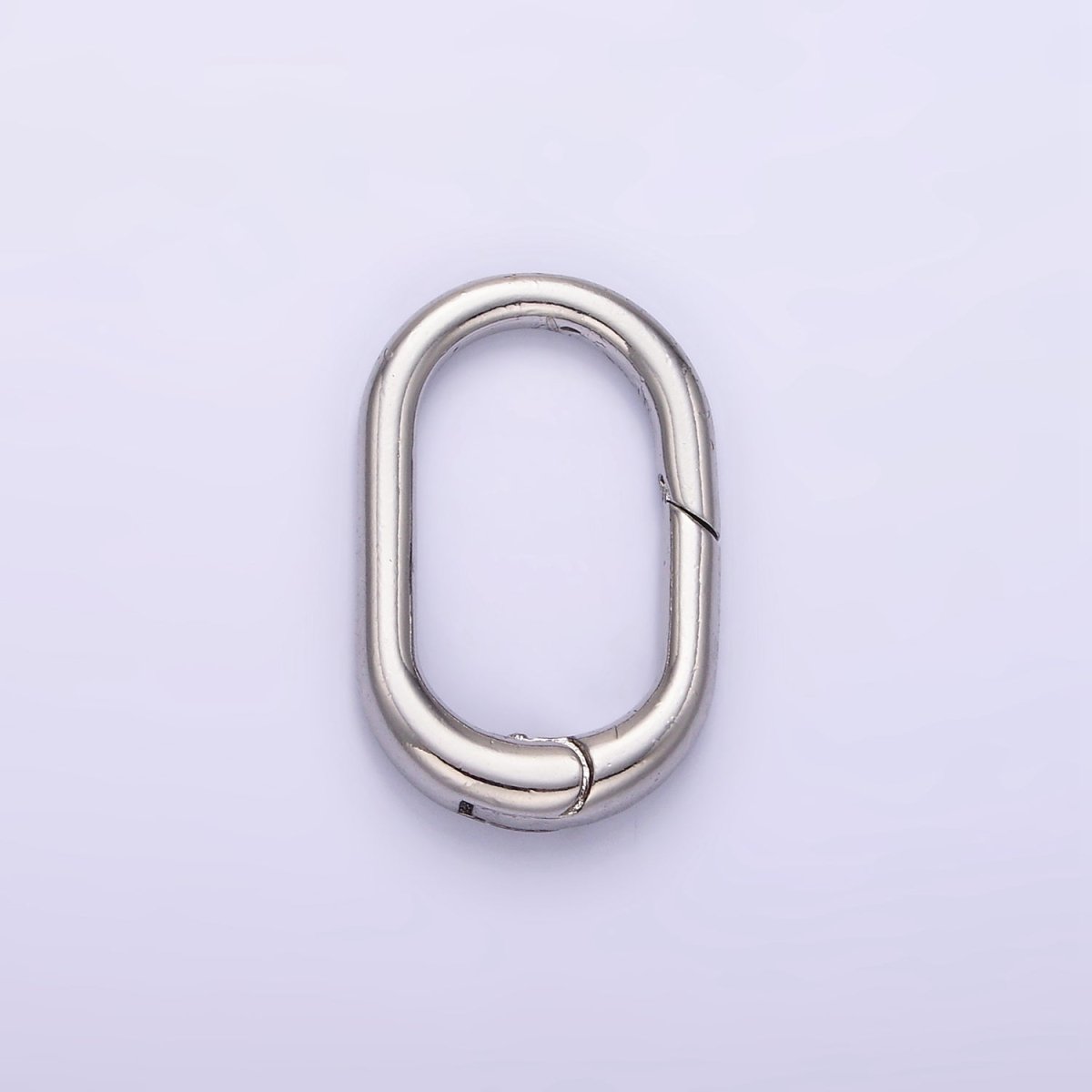 24K Gold Filled 20mm Rectangular Oblong Hinge Push Spring Gate Findings in Gold & Silver | Z803 - DLUXCA