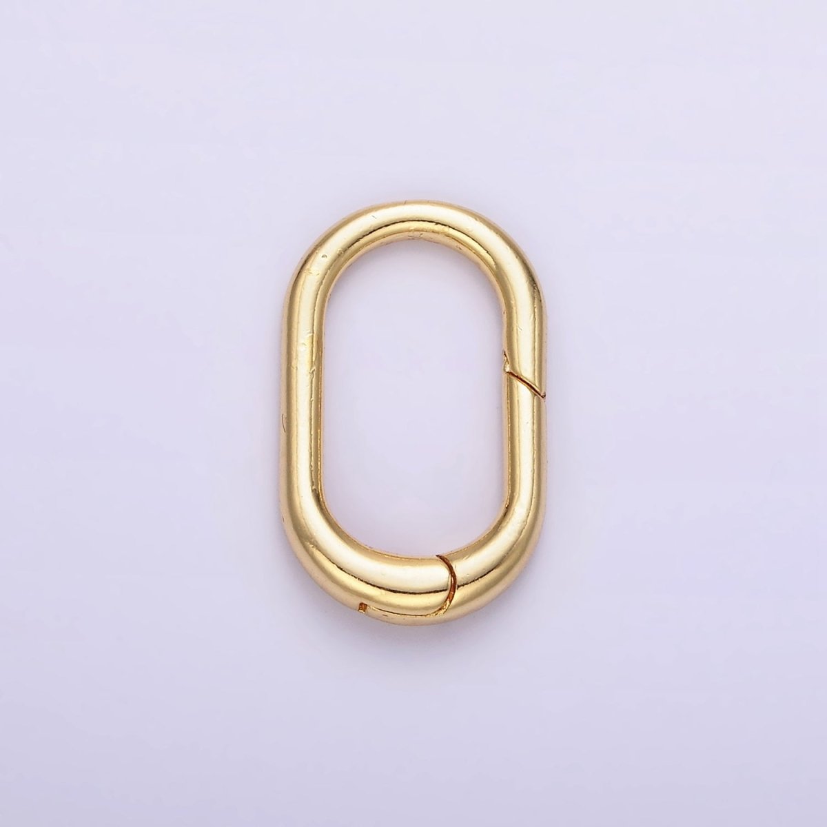 24K Gold Filled 20mm Rectangular Oblong Hinge Push Spring Gate Findings in Gold & Silver | Z803 - DLUXCA